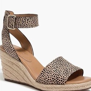 J. Crew Leopard Print Wedge Sandals